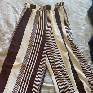 Forever 21 cropped crepe striped pants